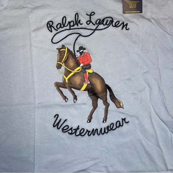 Polo Ralph Lauren Women’s 
Westernwear Graphic Short Sleeve T-Shirt Blue Size XL - Picture 5 of 12